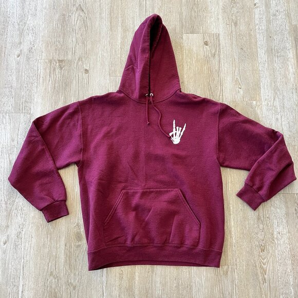 Unisex Bowery Burgundy/Red Hoodie - L - Picture 1 of 6